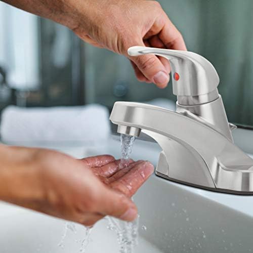 Alternative view of Aqua 30-B410-AV-BN Watersense Sertifikalı Banyo Lavabo Bataryası, Fırçalanmış Nikel Tek Kulp