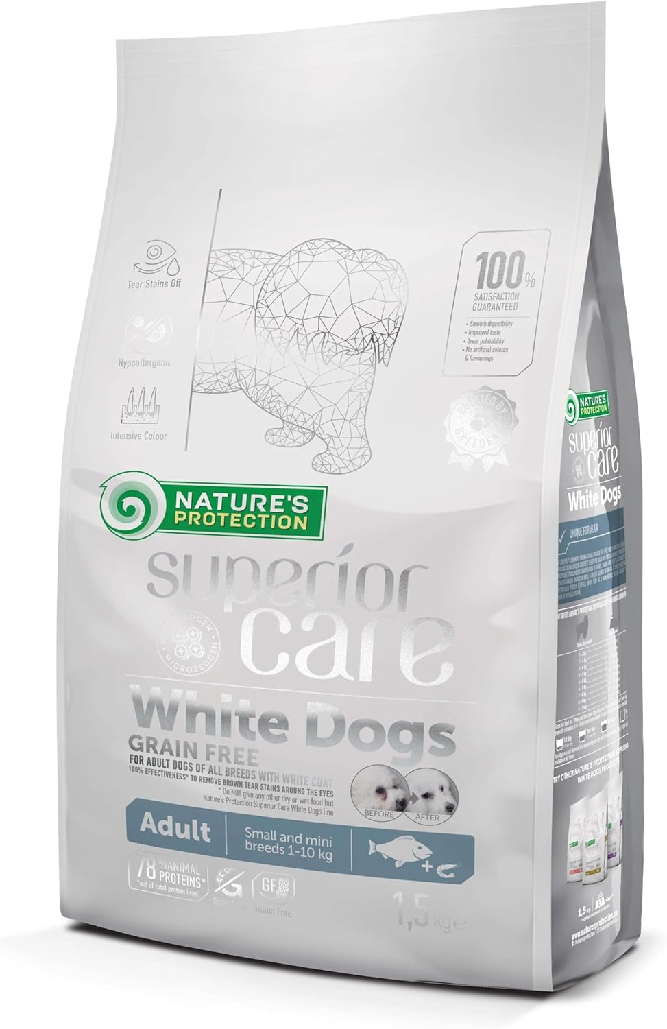 Alternative view of 's Protection Care Beyaz Tüylü Köpekler İçin Tahılsız Alabalıklı Küçük Irk Köpek Maması 1,5 Kg