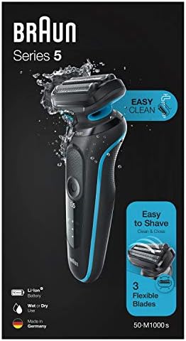 81692835 Seri 5 M1000s Kablosuz Tıraş Makinası, EasyClean Teknoloji, EasyClick Islak&Kuru, Şarj Edilebilir