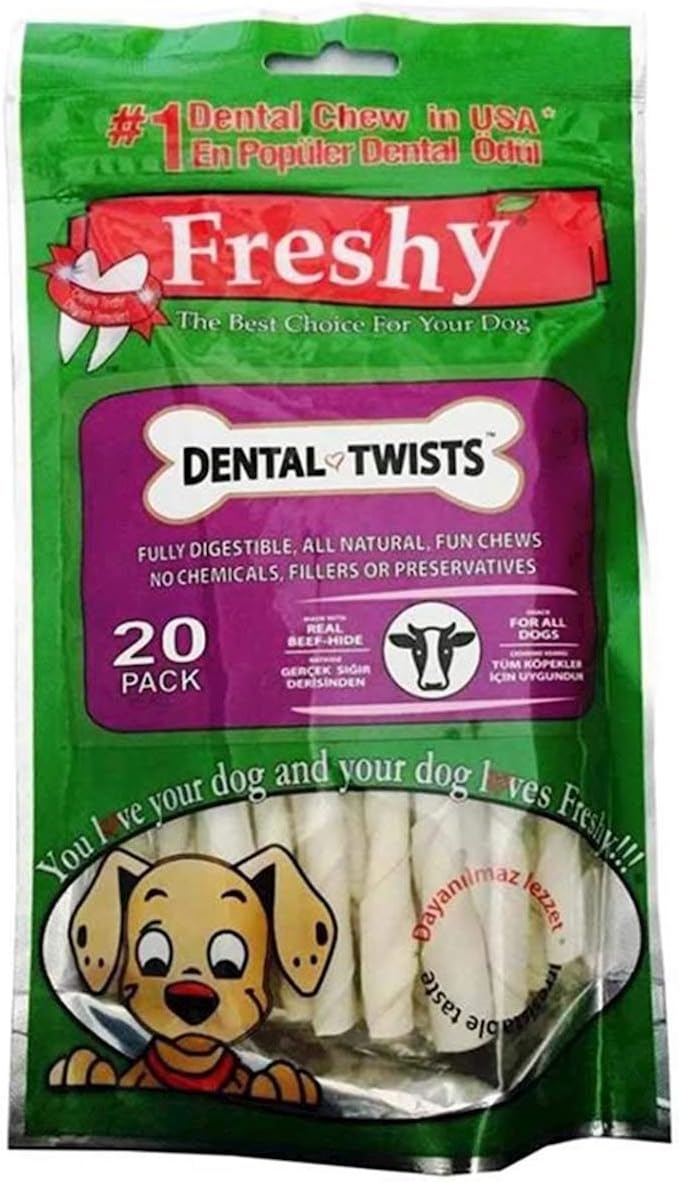 Alternative view of Freshy Dental Twist Köepk Çiğneme Çubuk 13 Cm 20 Adet