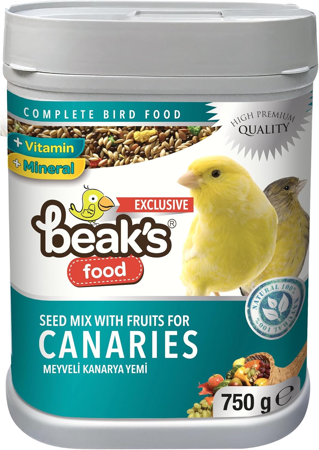 Alternative view of BEAK'S MEYVELİ KANARYA YEMİ 750 gr