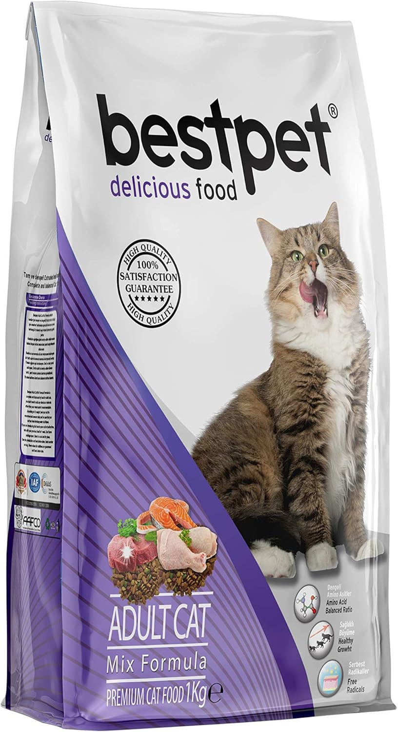Bestpet Tavuklu Kuzulu ve Balıklı Mix Yetişkin Kedi Maması 15 kg