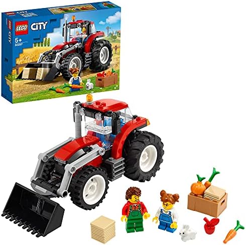 City Traktör 60287-5 Yaş ve Üzeri Çocuklar İçin Çiftçi Minifigürü İçeren Yaratıcı Oyuncak Yapım Seti(148 Parça)