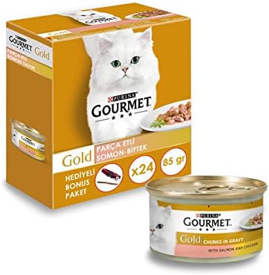 Parça Etli Somon Tavuk Kedi Yaş Maması 24x85 gr