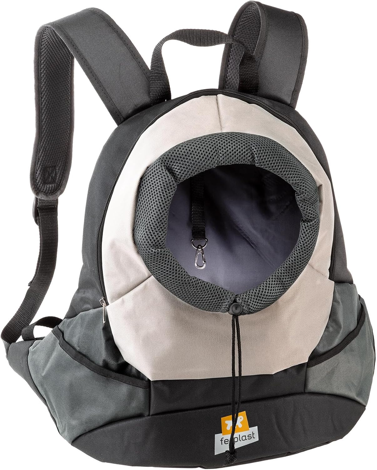 Kangoo Large küçük köpek taşıma çantası, dolgulu omuzlar, sağlam ve dayanıklı malzeme, gri