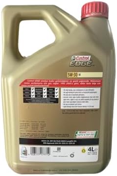 Castrol Edge 5W/30 M 4 Lt Tam Sentetik Partiküllü Motor Yağı