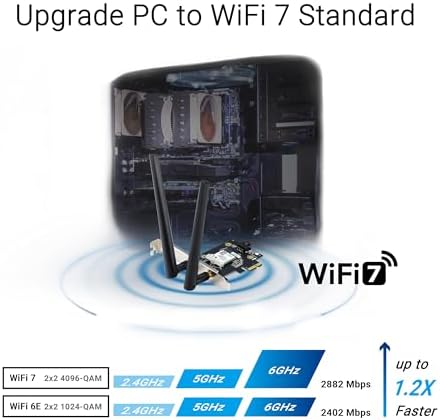 Alternative view of PCE-BE6500 WiFi7 BE6500 Tri-Band PCIe Adapter