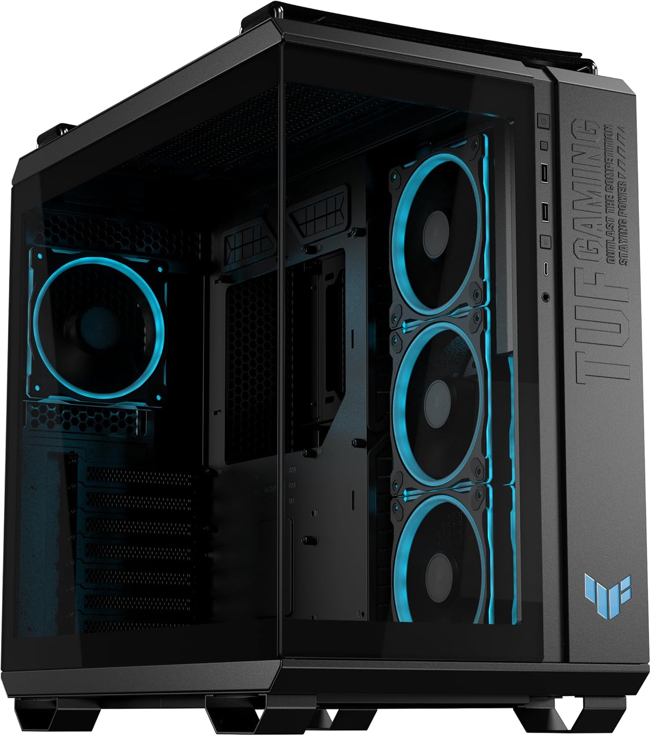 Alternative view of Asus TUF Gaming GT502 Horizon Fansız ATX Oyuncu Kasası