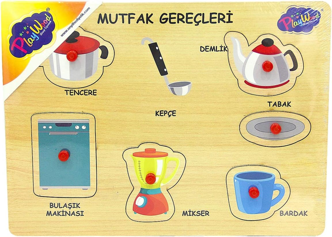 Alternative view of Ahşap Tutmalı Puzzle Mutfak Gereçleri