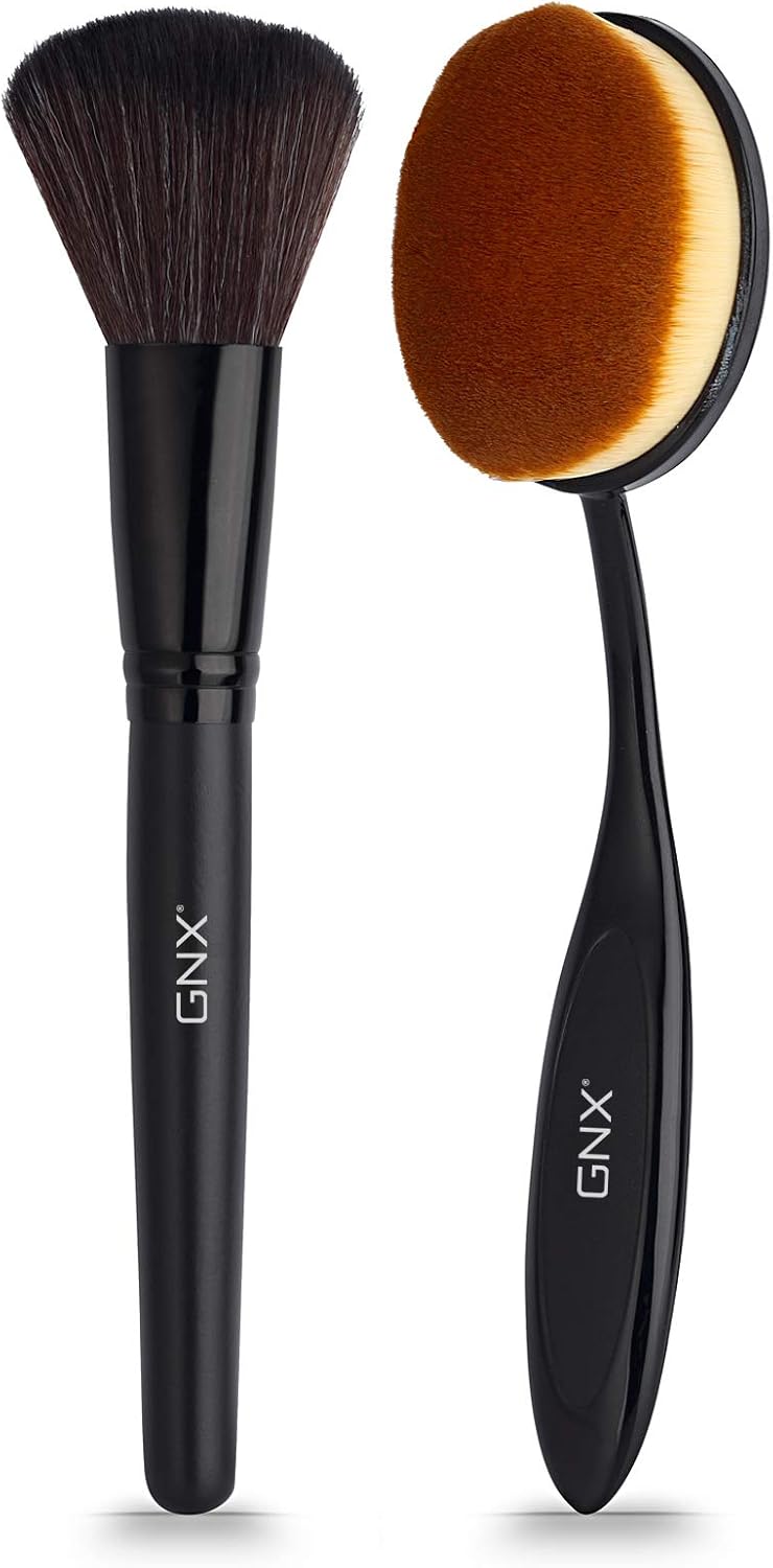 Alternative view of GNX GNXFR42 Büyük Boy Fondöten ve Allık Fırçası (Siyah, 2 Adet)