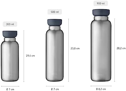 Alternative view of - Elipse termos şişe, çift duvarlı termos su şişesi, yolculuk için termos şişe, 12 saat sıcak ve 24 saat soğuk - paslanmaz çelik - 900 ml - doğal fırçalanmış