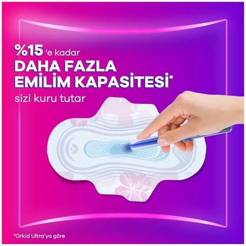 Orkid Platinum Hijyenik Ped Uzun (Boy 2) Ekonomik Paket 12 Adet Ped