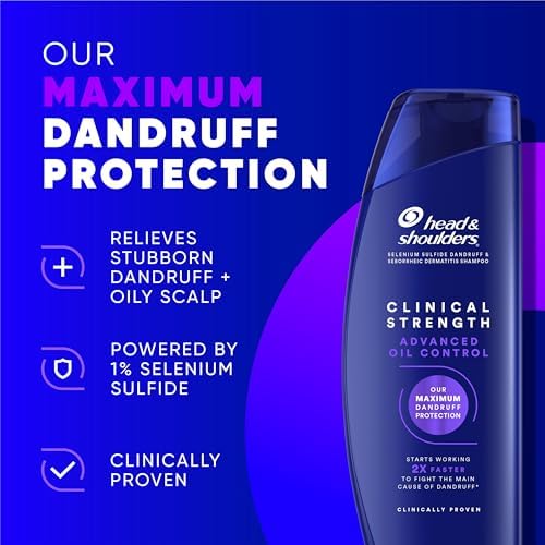Alternative view of & Shoulders Klinik Güçte Kepek Şampuanı İkili Paket, Ferahlatıcı Narenciye Özlü Gelişmiş Yağ Kontrolü, Her Biri 13,5 Oz.