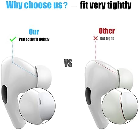 Alternative view of [3 Çift] Yedek Kulaklık Uçları - AirPods Pro 1. ve 2. Nesil İle Uyumlu, Gürültü Azaltma Delikli, AirPods Pro İçin Silikon Kulaklık Uçları, Taşınabilir Saklama Kutusu ve Şarj Kasesine Uygun (S/M/L)