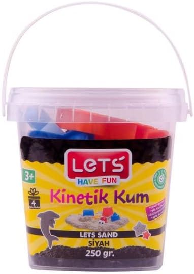 Kinetik Kum 250 gr. Siyah Plastik Kutu
