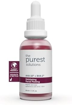 Alternative view of The Purest Solutions, AHA & BHA Canlandırıcı & Cilt Tonu Eşitleyici Kırmızı Peeling Cilt Bakım Serumu 30 ml (Aha 10% + Bha 2%)