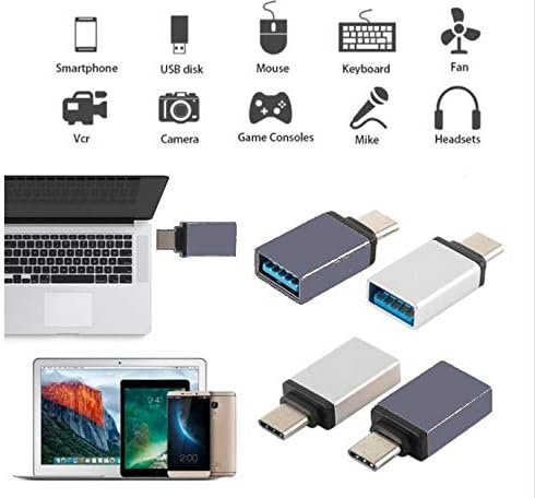 SYROX Type C USB 3.1 to USB 3.0 Dönüştürücü OTG Çevirici Adaptör Metal MacBook, iPad Air 2020, iPad Pro, Surface Pro, XPS ve Daha Fazlası ile Uyumlu- USB to USB C Adapter, Up 5Gbps
