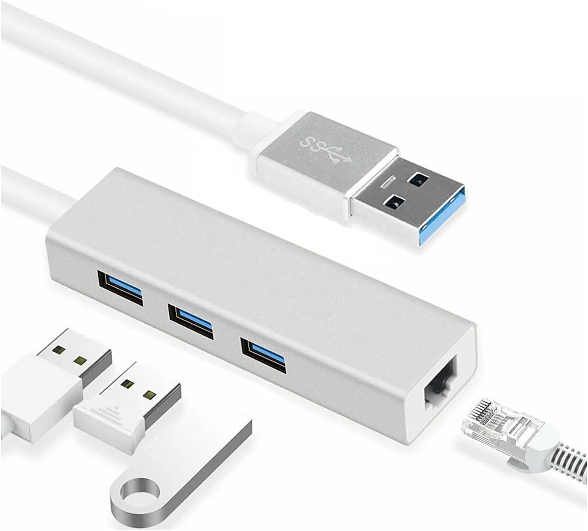 Alternative view of FC06 3 Bağlantı Noktalı Usb3.0 To 3usb3.0 10/100 Mbps Ethernet Kablolu Çevirici