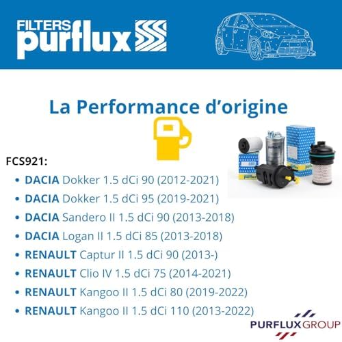 Purflux Mazot Filtresi Komple Clio IV - Dokker 1.5 Dci 90Hp 11/12 Mazot Filtre Kutusu FCS921