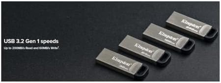Alternative view of DataTraveler Kyson 128 GB DTKN/128GB 200 MB/s'ye kadar Okuma, 60MB/s' ye kadar yazma, Metal Gövdeli