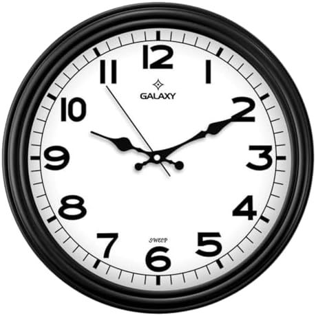 Galaxy D-200-K Klasik Kadran Siyah Renk Sessiz Akar 30 cm Duvar Saati