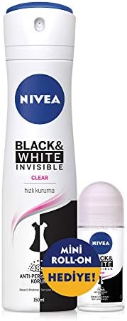B&W Clear Kadın Sprey 150 ml + B&W Clear Kadın Mini Rollon 25 ml 2 Paket (2 x 175 ml)