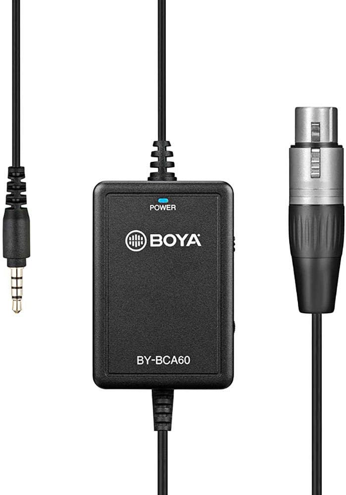 Boya BY-BCA60 48V Phantom Mobil XLR Mikrofon Kablo, standart