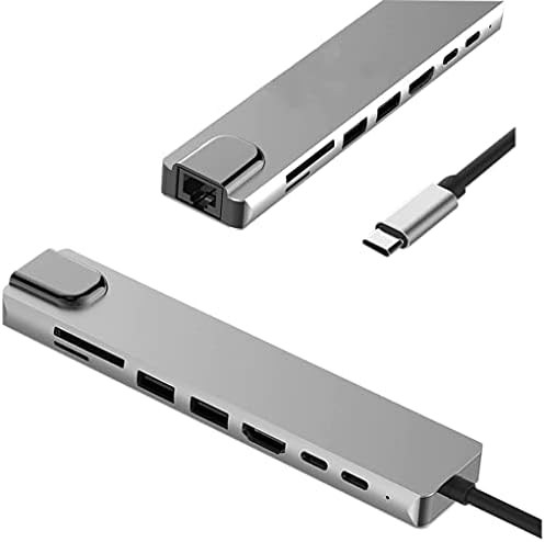 Alternative view of CF10 Uyumlu Type-C™ To 4K HDMI 2* Type-C 2* USB 3.0 Ethernet Lan 2* SD 8IN1 Çevirici Hub Adaptör