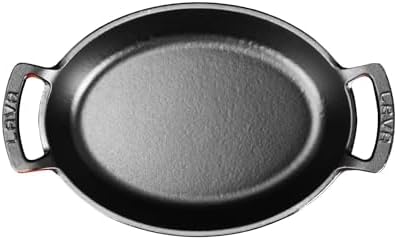 Metal Oval Kuplu Döküm Tava 27x20, Kırmızı