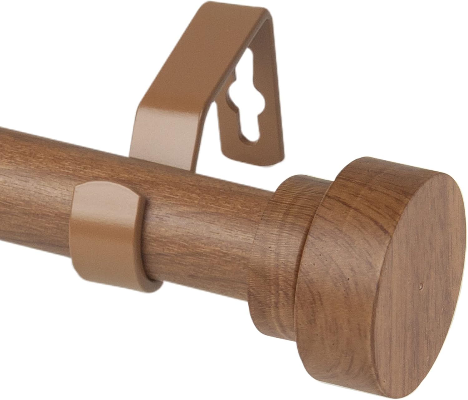 Rod Desyne W100-37-48W3 2,54 cm Bonnet Ahşap Tekli Perde Çubuğu, 48-84 inç, Kestane