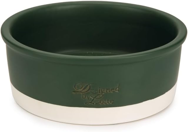 Alternative view of DBL Köpek Mama Su Kabı, Seramik, Mat Yeşil, 20cm, 700ml