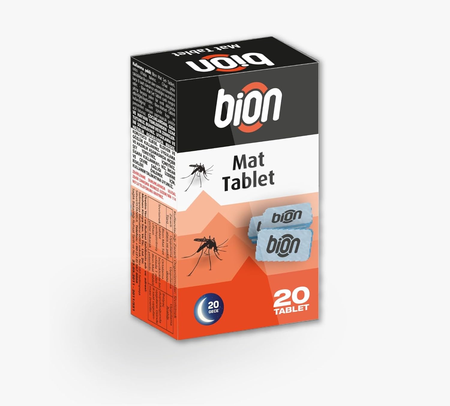 Bion Sivrisinek Kovucu Mat Tabletler 20 Tablet