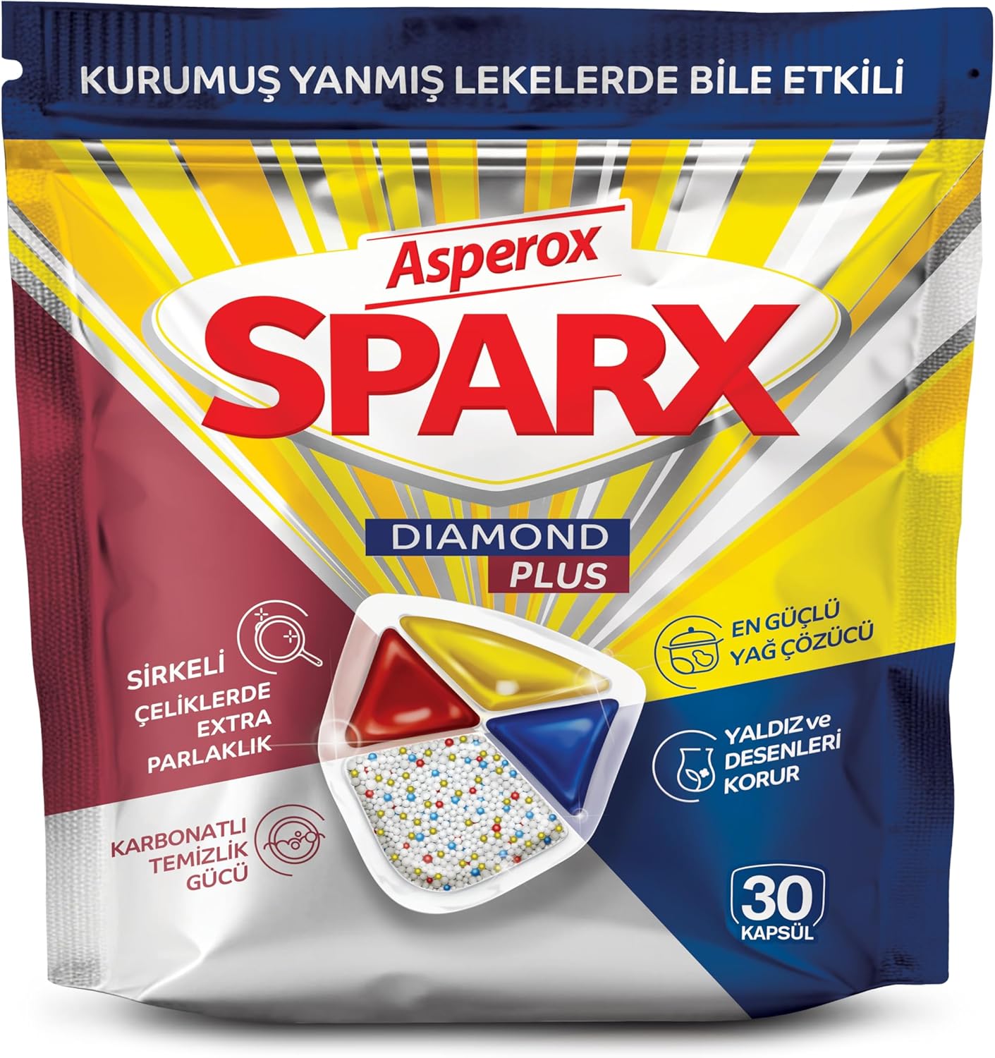 Asperox Sparx Plus 30'lu Bulaşık Makinesi Deterjanı