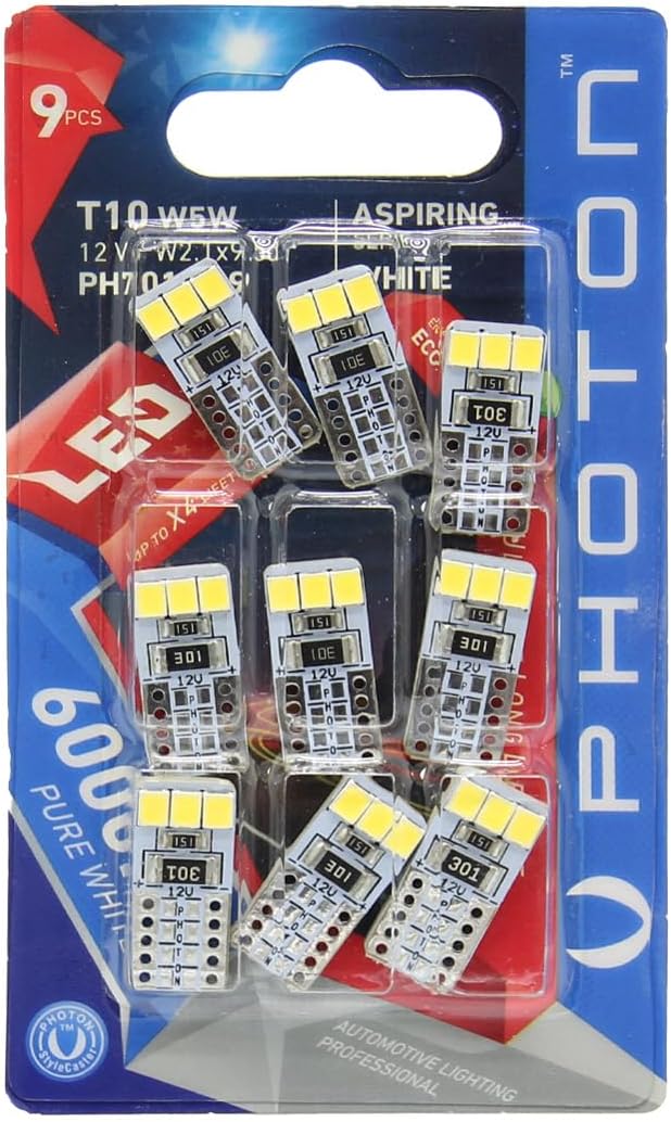 Alternative view of PHOTON Ampul T10 W5W 12V 10Smd Led (9'Lu Blister) - PHT PH7010 B9
