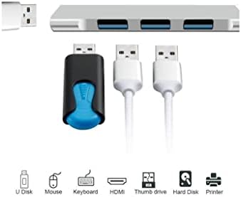 Alternative view of USB-C to 4-Port USB-A Hub