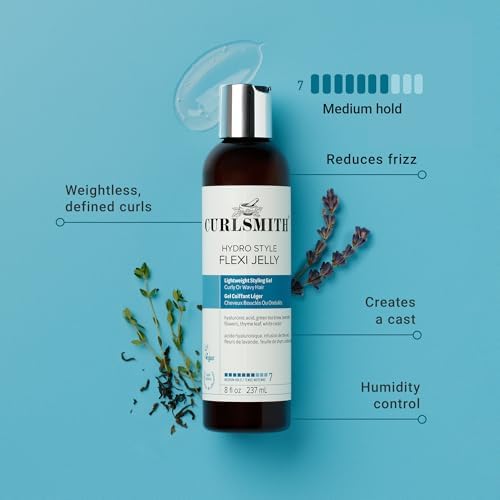 CURLSMITH - Hidro Stil -Jelly - Dalgalı, Kıvırcık veya Kıvırcık Saçlar için Vegan Tanımlayıcı Jel (8fl.oz)