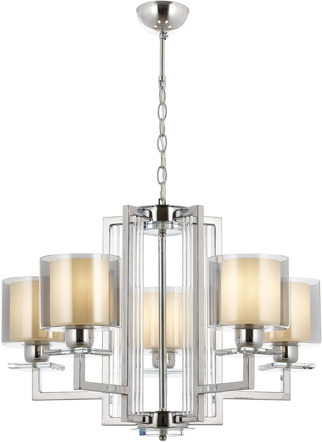 AV-60190-5K Krom Kaplama Modern Avize E27 Metal Cam 70cm