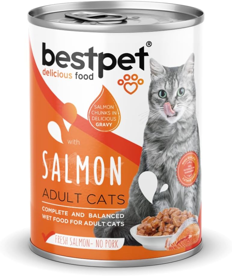 Alternative view of Bestpet Kısırlaştırılmış Kediler İçin, Taze Somon Parça Etli Ve Soslu Yaş Mama, 400 g