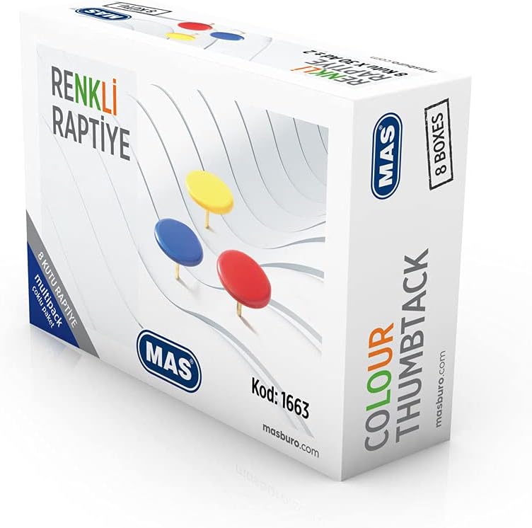 MAS Multipack Renkli Raptiye PVC Kaplı Karışık 8 Paket