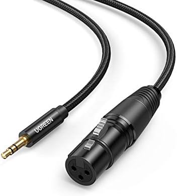 3.5mm to XLR Mikrofon Ses Kablosu Örgülü 1 Metre