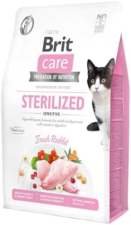 Alternative view of Brit Care Sensitive, Kısırlaştırılmış Hassas Kediler İçin, Tahılsız, Hipoalerjenik Taze Tavşan Etli Kuru Mama, 2 kg