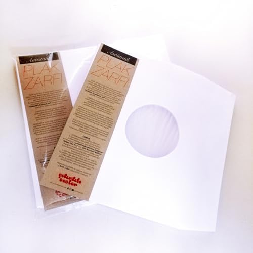 Beyaz Antistatik LP (12") Plak Zarfı (20 Adet)