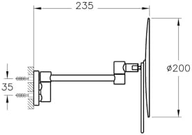 Alternative view of Origin A4489536 Makyaj Aynası, Duvardan, Mat Siyah
