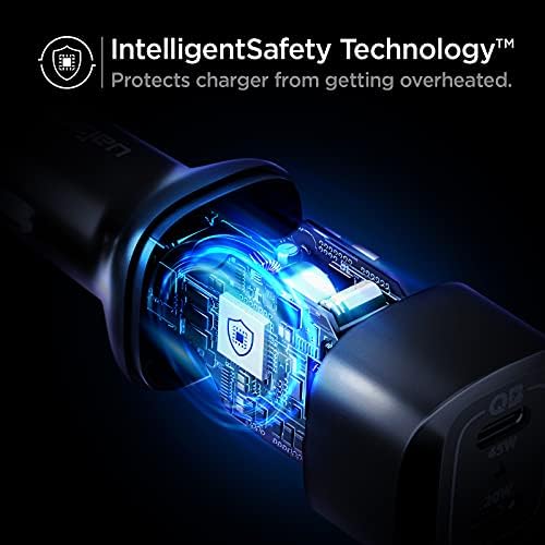 Alternative view of 65W USB-C 2 Port Araç içi Hızlı Şarj Aleti PPS Desteği Akım Korumalı Güç Adaptörü Çakmaklık,, iPad, MacBook Type-C - ACP02562