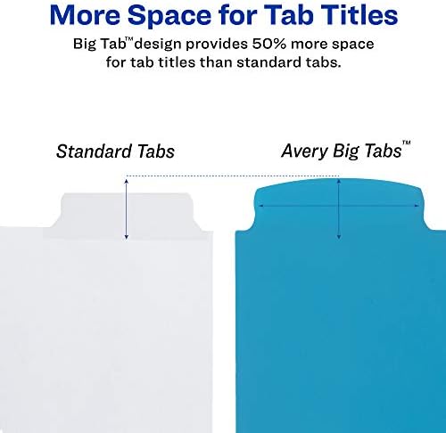 Alternative view of Big Tab 21210 Ayırma Sayfası, Sağlam Plastikten, 8 Kayıt Kartı, Çok Renkli, 3 Set