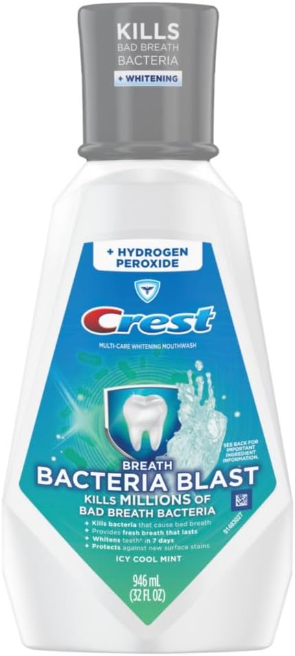 Alternative view of Crest Breath Bacteria Blast Gargara, Buzlu Soğuk Nane Yeşili, 32 fl oz