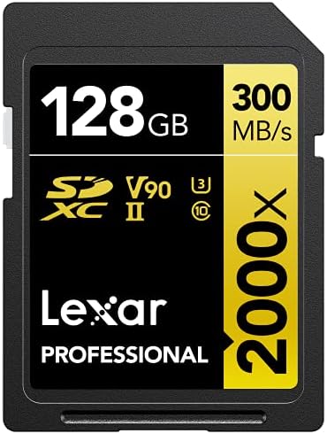 Alternative view of 128GB Professional 2000x SDHC UHS-II cards, up to 300MB/s read 260MB/s write C10 V90 U3