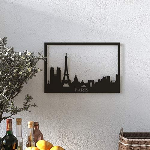 Alternative view of Yurudesign Lazer Kesim Metal Duvar Tablo Paris 30 * 45
