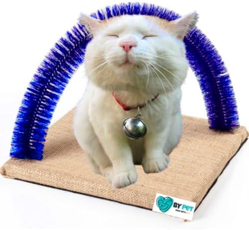 BYPET Fırçalı Kedi Kaşınma Sürtünme Ve Masaj tahtası (Mavi)