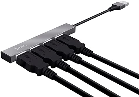 HALYX 4-Port Mini USB Hub – Kompakt Tasarım, USB 2.0, Tak ve Çalıştır, PC ve Mac Uyumlu, Taşınabilir ve Dayanıklı